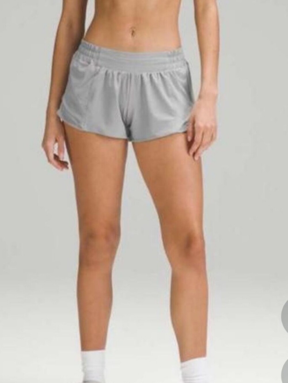 lululemon athletica Light Gray Performance Running Shorts